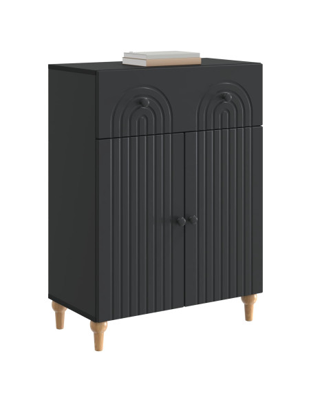Credenza Nero 66 x 34,5 x 90 cm Legno ingegnerizzato