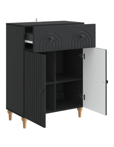 Credenza Nero 66 x 34,5 x 90 cm Legno ingegnerizzato