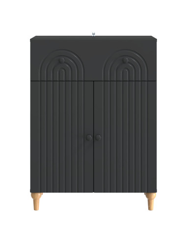 Credenza Nero 66 x 34,5 x 90 cm Legno ingegnerizzato