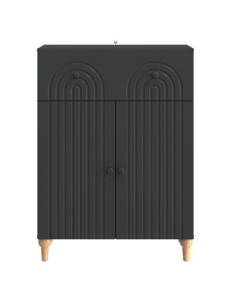Credenza Nero 66 x 34,5 x 90 cm Legno ingegnerizzato