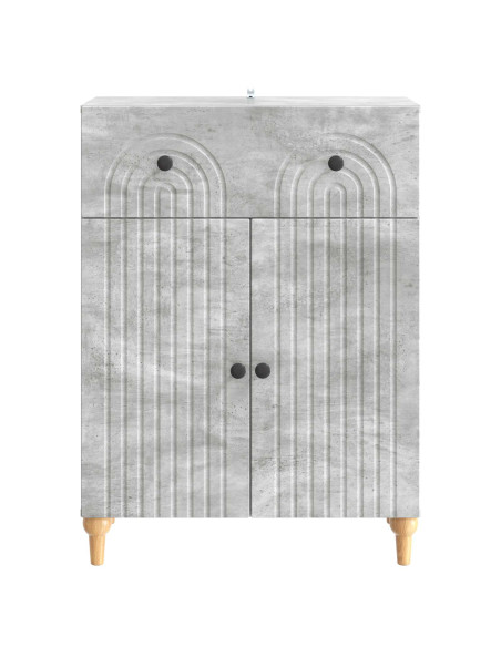 Credenza Grigio Cemento 66 x 34,5 x 90 cm Legno ingegnerizzato