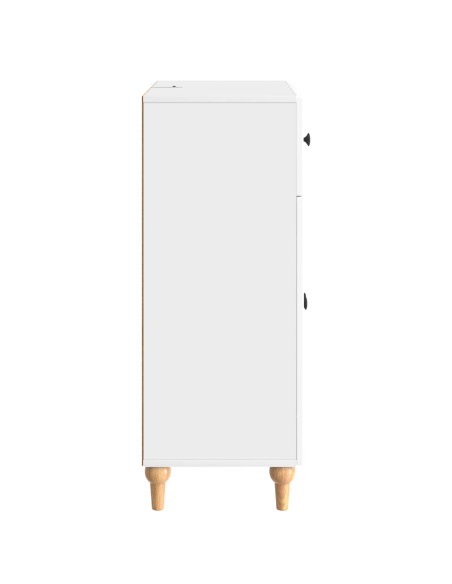 Credenza Bianco Lucido 66 x 34,5 x 90 cm Legno ingegnerizzato