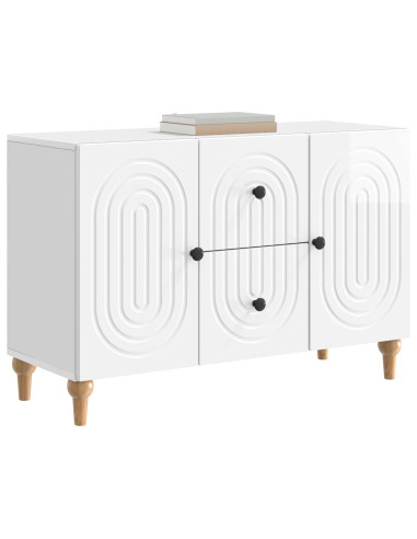 Mobile TV Bianco Lucido 89 x 34,5 x 60 cm Legno ingegnerizzato