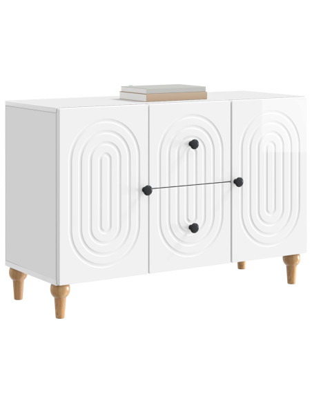 Mobile TV Bianco Lucido 89 x 34,5 x 60 cm Legno ingegnerizzato