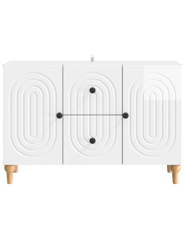 Mobile TV Bianco Lucido 89 x 34,5 x 60 cm Legno ingegnerizzato