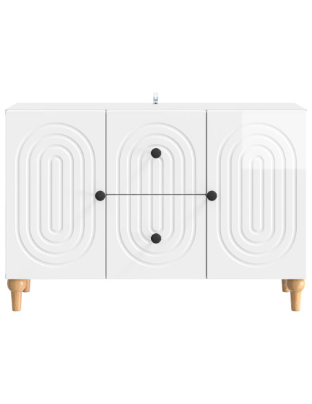 Mobile TV Bianco Lucido 89 x 34,5 x 60 cm Legno ingegnerizzato
