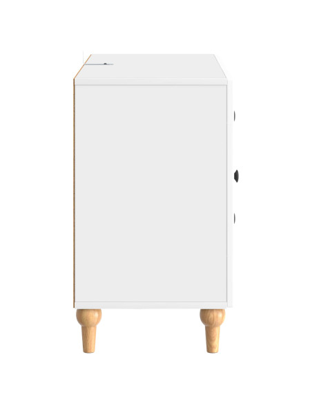 Mobile TV Bianco Lucido 89 x 34,5 x 60 cm Legno ingegnerizzato