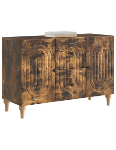 Mobile TV Rovere Fumo 89 x 34,5 x 60 cm Legno ingegnerizzato 2