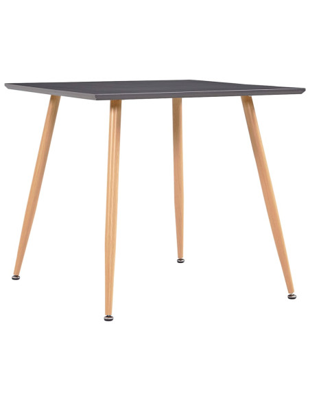 Tavolo da Pranzo Grigio e Rovere 80,5x80,5x73 cm in MDF