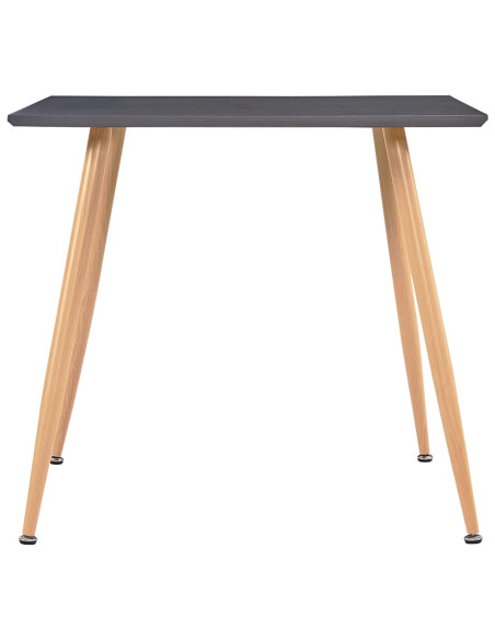 Tavolo da Pranzo Grigio e Rovere 80,5x80,5x73 cm in MDF