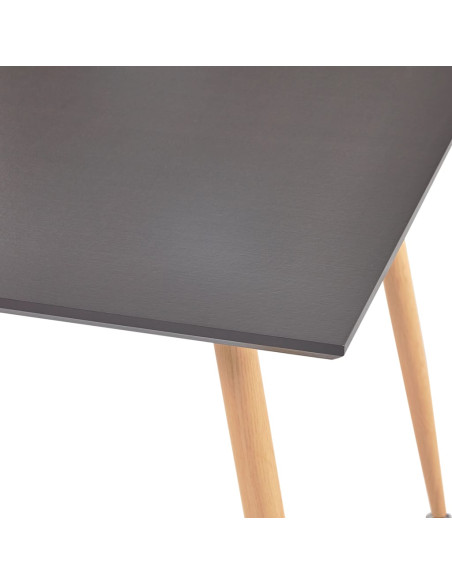 Tavolo da Pranzo Grigio e Rovere 80,5x80,5x73 cm in MDF