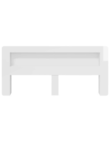 Testata del letto Bianco Lucido Legno ingegnerizzato