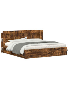 Testata del letto Rovere Fumo Legno ingegnerizzato 2