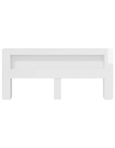 Testata del letto Bianco Lucido Legno ingegnerizzato
