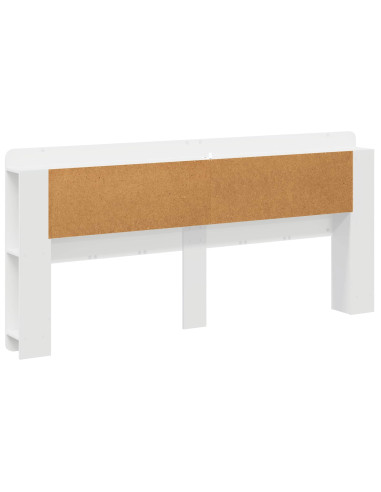 Testata del letto Bianco Lucido Legno ingegnerizzato