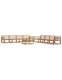 Set di divani da esterno 9 pcs Naturale 2