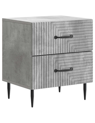 Armadio da Notte 2 pcs Grigio Cemento 43 x 34,5 x 47,5 cm