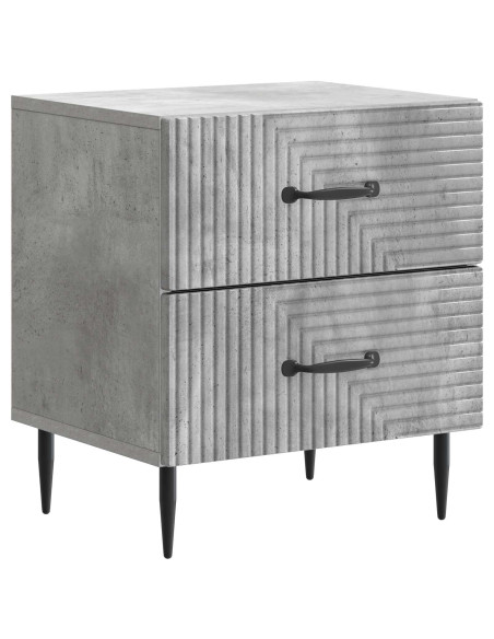 Armadio da Notte 2 pcs Grigio Cemento 43 x 34,5 x 47,5 cm