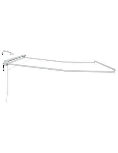 Telaio tenda elettrica con LED Bianco 4 × 3 m Alluminio