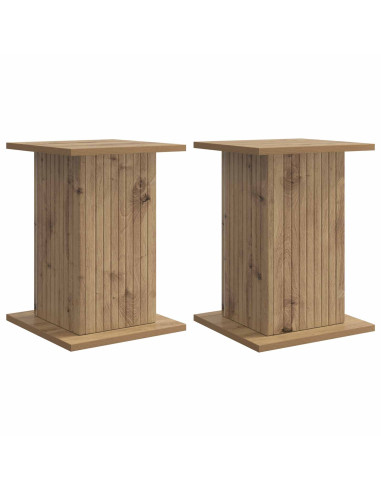 Supporto per piante 2 pcs Rovere Artigianale 30,5 x 30 x 43 cm