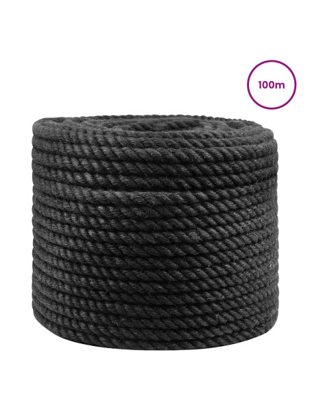 Corda di Juta 12 Nero 100% juta Tossa