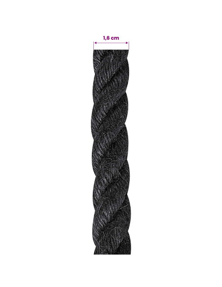 Corda di Juta 16 Nero 100% juta Tossa