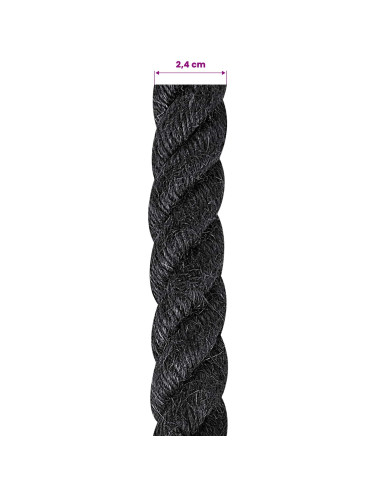 Corda di Juta 24 Nero 100% juta Tossa