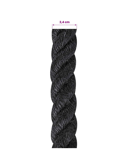 Corda di Juta 24 Nero 100% juta Tossa