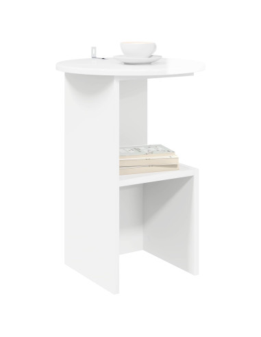 Tavolo laterale Bianco Lucido Ø 39,5 x 55 cm