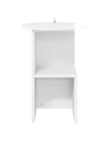 Tavolo laterale Bianco Lucido Ø 39,5 x 55 cm