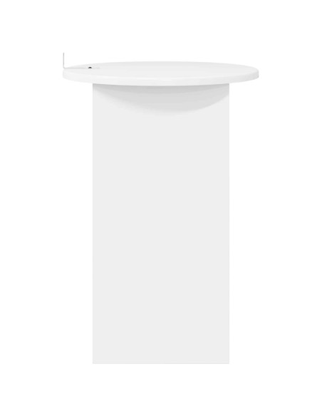 Tavolo laterale Bianco Lucido Ø 39,5 x 55 cm