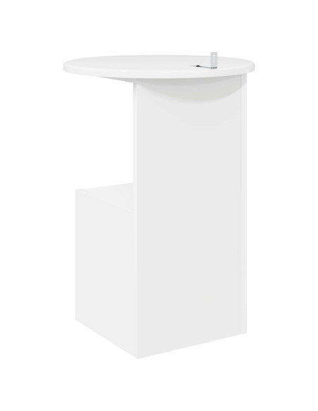 Tavolo laterale Bianco Lucido Ø 39,5 x 55 cm