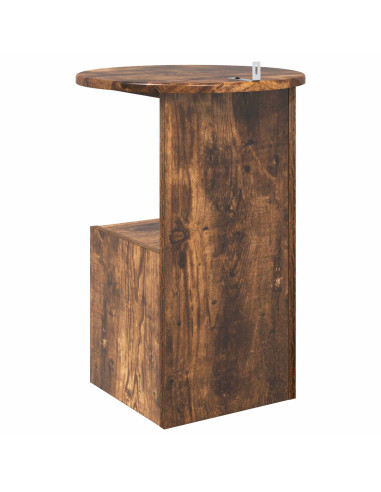 Tavolo laterale Rovere Fumo Ø 39,5 x 55 cm Legno ingegnerizzato
