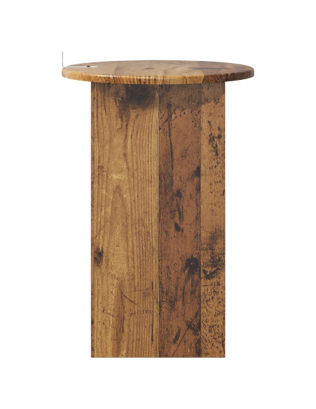 Tavolo laterale Legno antico Ø 39,5 x 55 cm