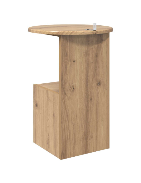 Tavolo laterale Rovere Artigianale Ø 39,5 x 55 cm