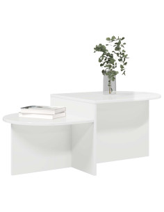 Tavolino da salotto Bianco Lucido 100 x 50 x 40 cm 2