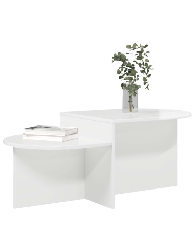 Tavolino da salotto Bianco Lucido 100 x 50 x 40 cm