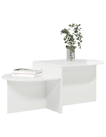 Tavolino da salotto Bianco Lucido 100 x 50 x 40 cm