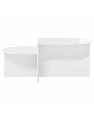 Tavolino da salotto Bianco Lucido 100 x 50 x 40 cm
