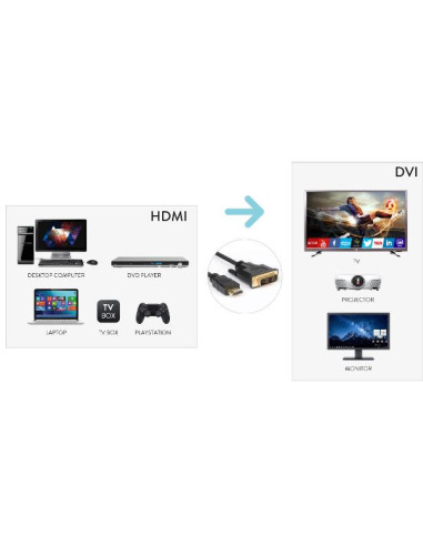 CAVO MONITOR HDMI M - DVI M 300CM