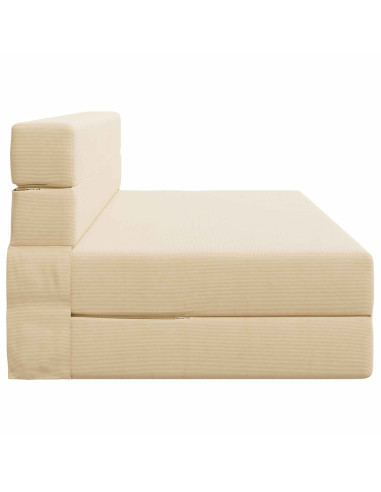 Divano Letto Pieghevole Crema 203 x 152 x 15 cm