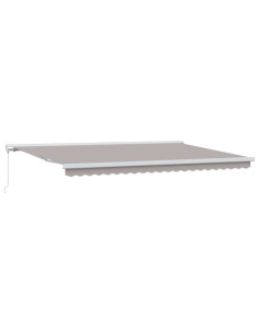 Tenda Retrattile Grigio chiaro 500 × 300 cm Tessuto e Metallo 2