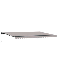Tenda Retrattile Grigio chiaro 500 × 300 cm Tessuto e Alluminio 2