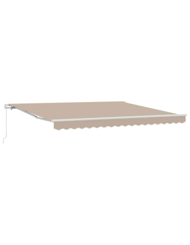 Tenda da Sole Beige 400 × 350 cm Poliestere e Metallo