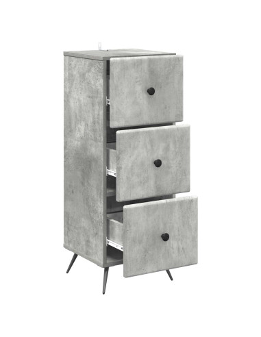Mobile con Cassetti Grigio Cemento 33 x 34,5 x 90 cm