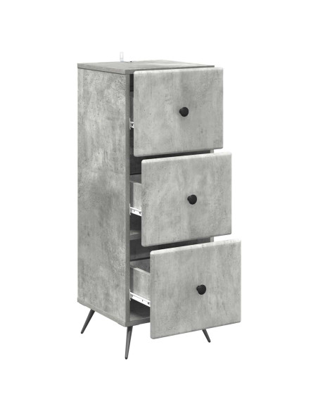 Mobile con Cassetti Grigio Cemento 33 x 34,5 x 90 cm