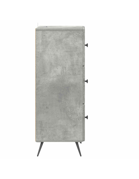 Mobile con Cassetti Grigio Cemento 33 x 34,5 x 90 cm