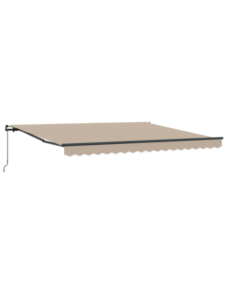 Tenda Retrattile Beige 400 × 350 cm Poliestere e Acciaio