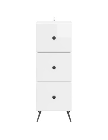Mobile con Cassetti Bianco Lucido 33 x 34,5 x 90 cm