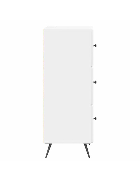 Mobile con Cassetti Bianco Lucido 33 x 34,5 x 90 cm